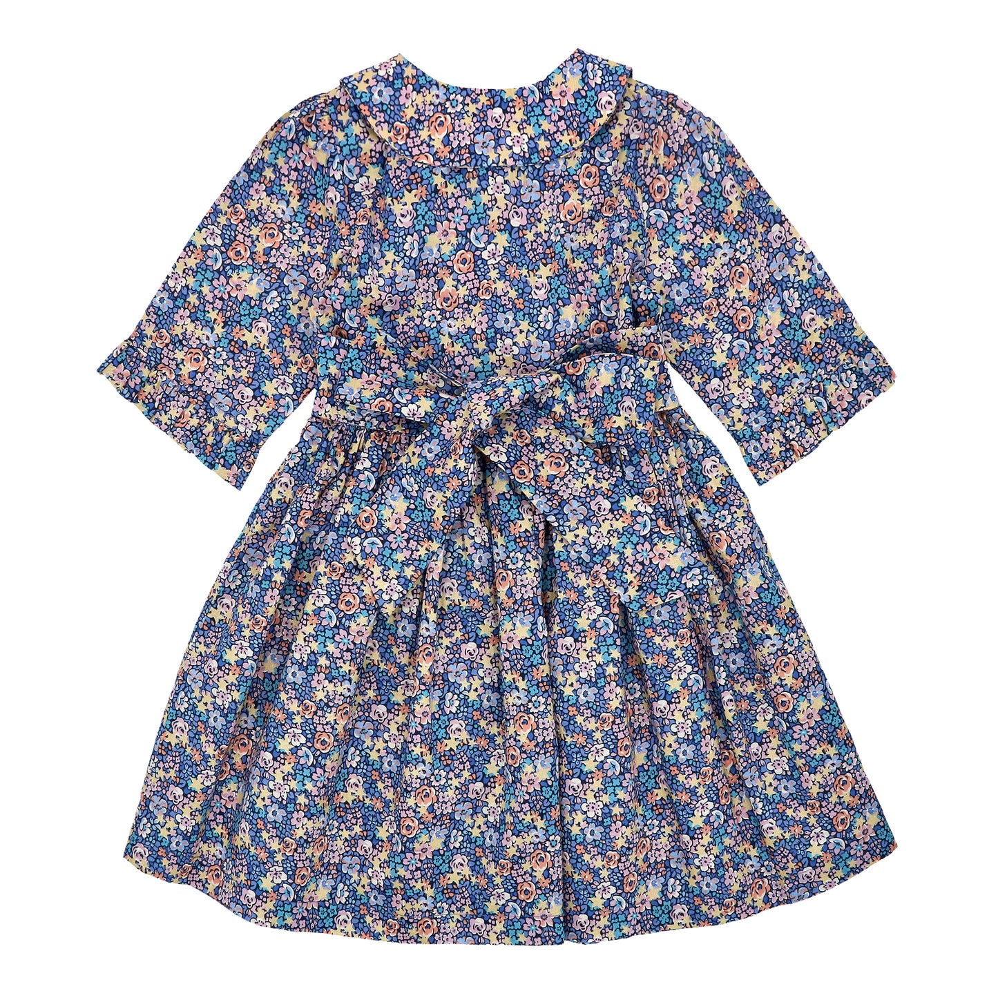 Back view showing tie-back sash on Willow dress