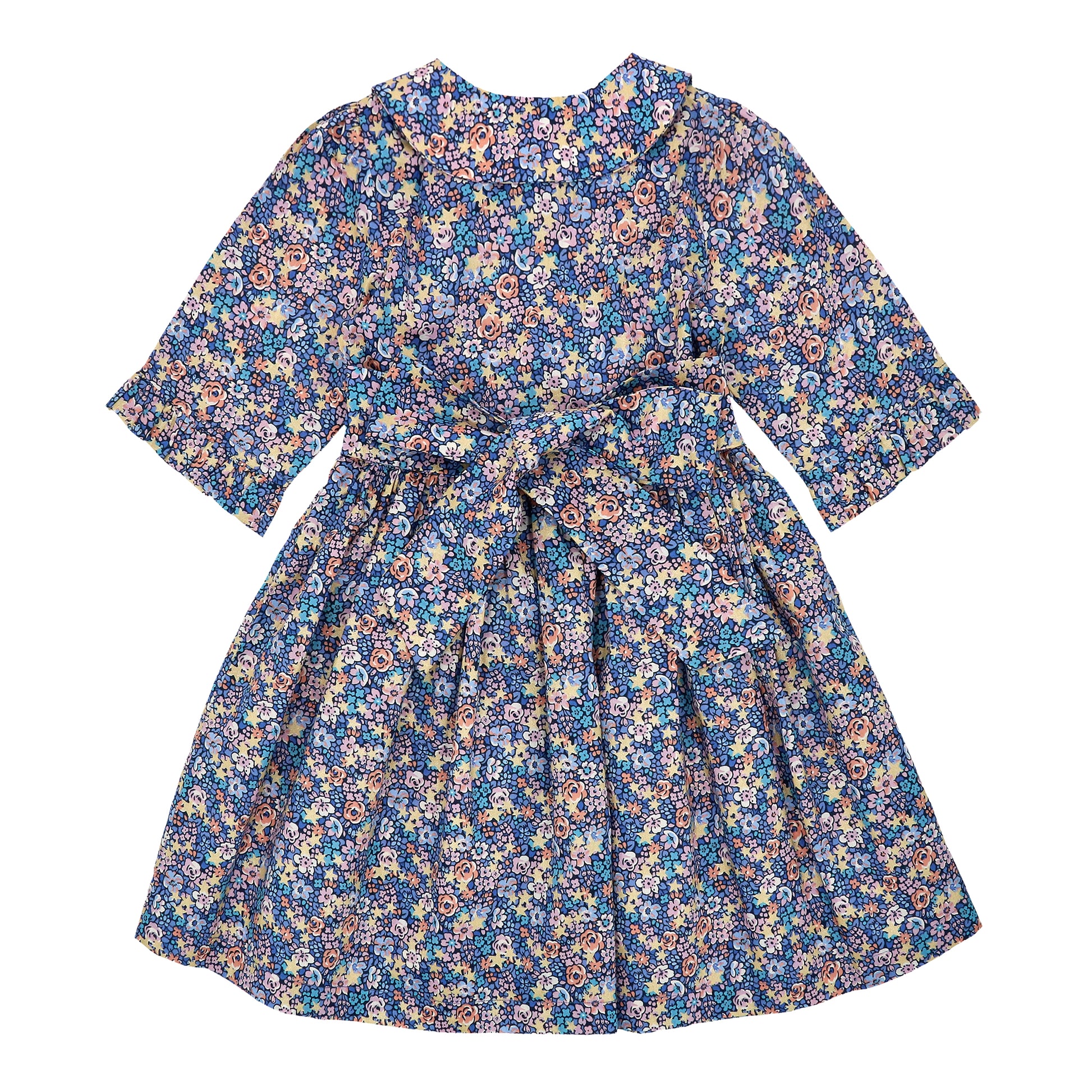 Back view showing tie-back sash on Willow dress